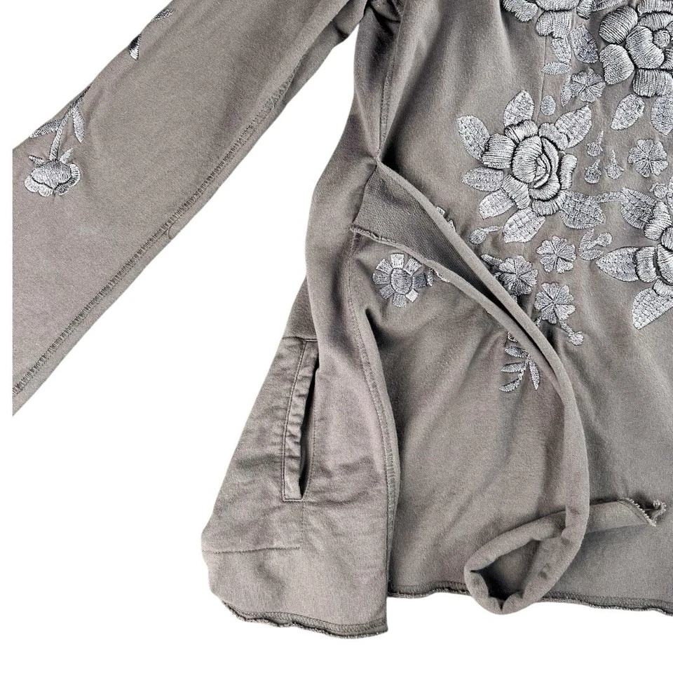 Cárdigan de mujer Lucky Brand vintage Y2K bordado de algodón talla mediana Foto 3 de 4