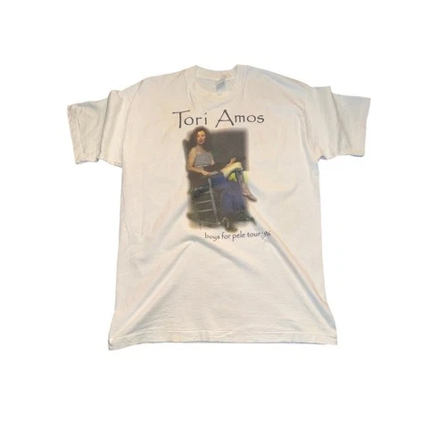 Tori Amos Boys For Pele Tour Graphic T-Shirt Wh 1990s vintage concert t-shirt, vintage, size XL, single stitch, B+ condition