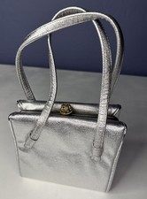 Vintage 50's After Five Gold Clutch Handbag Bag Silver Bag W Coin Purse