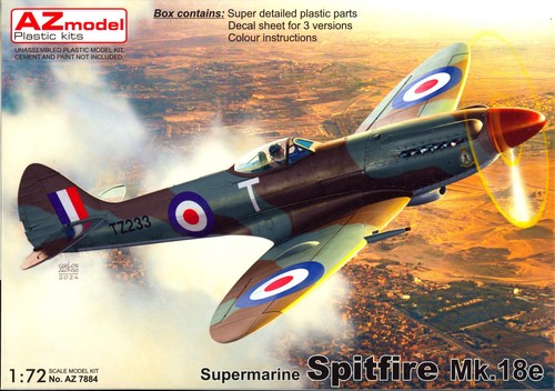 AZ Models 1/72 SUPERMARINE SPITFIRE Mk.18e British Fighter - Picture 1 of 6