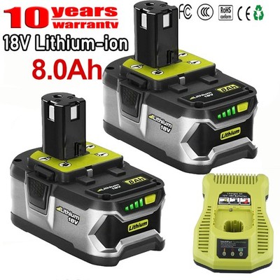 8.0Ah 5.0Ah 18V Akku Für RYOBI One Plus Lithium RB18L50 P108 Batterie DE 18 Volt
