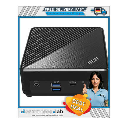 MSI Cubi N ADL S-080DE Mini-PC, Intel N200 Prozessor, 4GB DDR4, 128GB M.2 SSD...