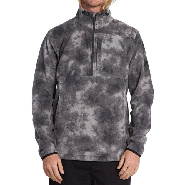 Billabong Men's Pewter Boundary Mock Lite HalfZip Polar Fleece Sweatshirt Size L