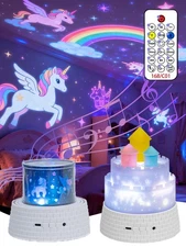 Carousel Kids Projector Night Light, 12 Music+23 Films, Rechargeable 1800mah ...