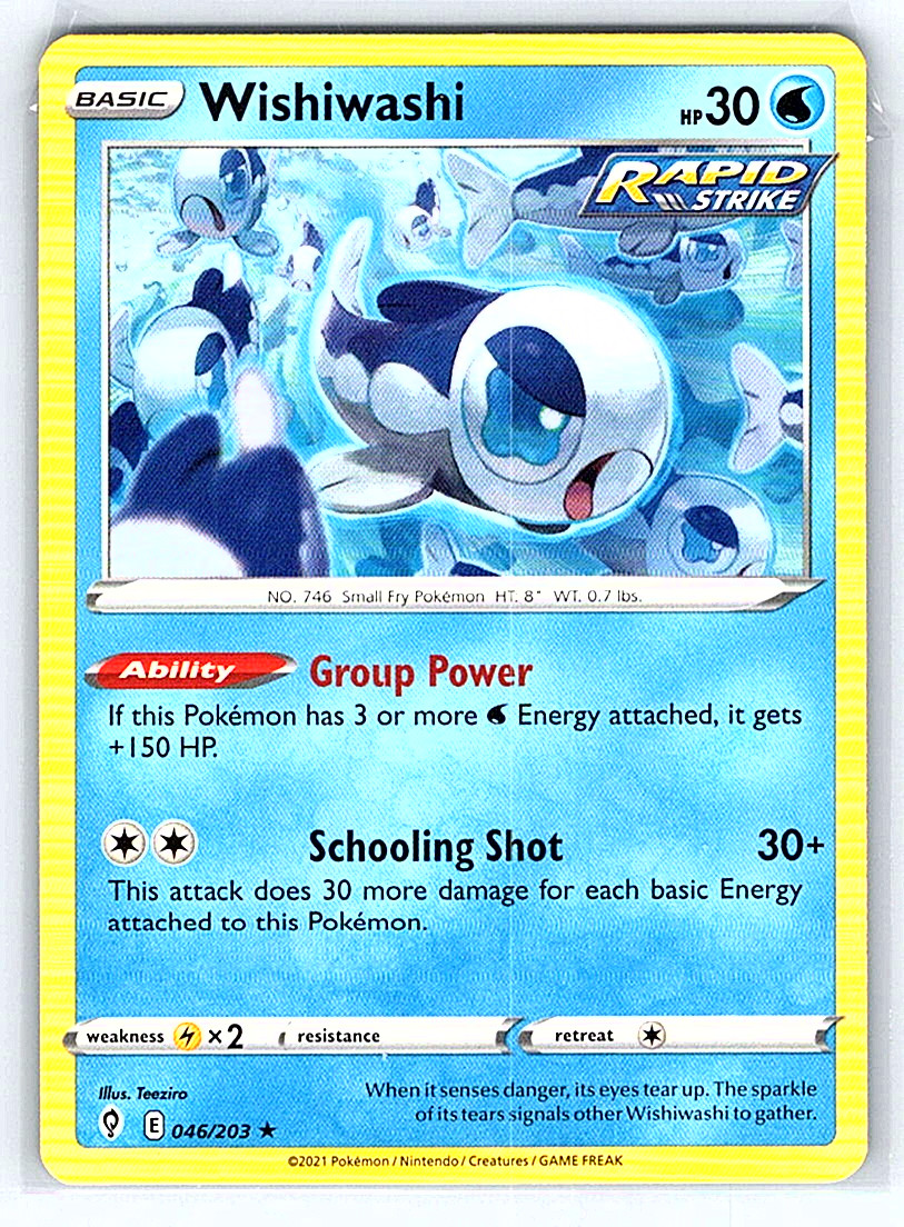 Wishiwashi 046/203 Evolving Skies NM or LP Pokemon Card