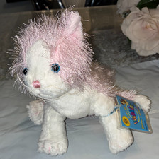 Ganz Webkinz Pink  White Cat HM189 Plush Stuffed Animal w/ Sealed Code Retired