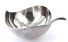 c1970s Christofle Gallia Silverplate Lino Sabattini Small Leaf Bowl / Bon Bon