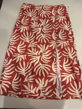 A New Day Women's Maxi A-Line Slip Skirt in Burnt Orange And Cream Size XXL