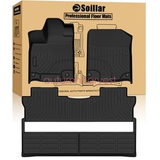 Tpe Floor Mats For 2017-2025 Honda Ridgeline Crew Cab Pickup Floor Liners Black