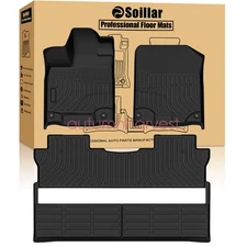 TPE Floor Mats For 2017-2025 Honda Ridgeline Crew Cab Pickup Floor Liners Balck