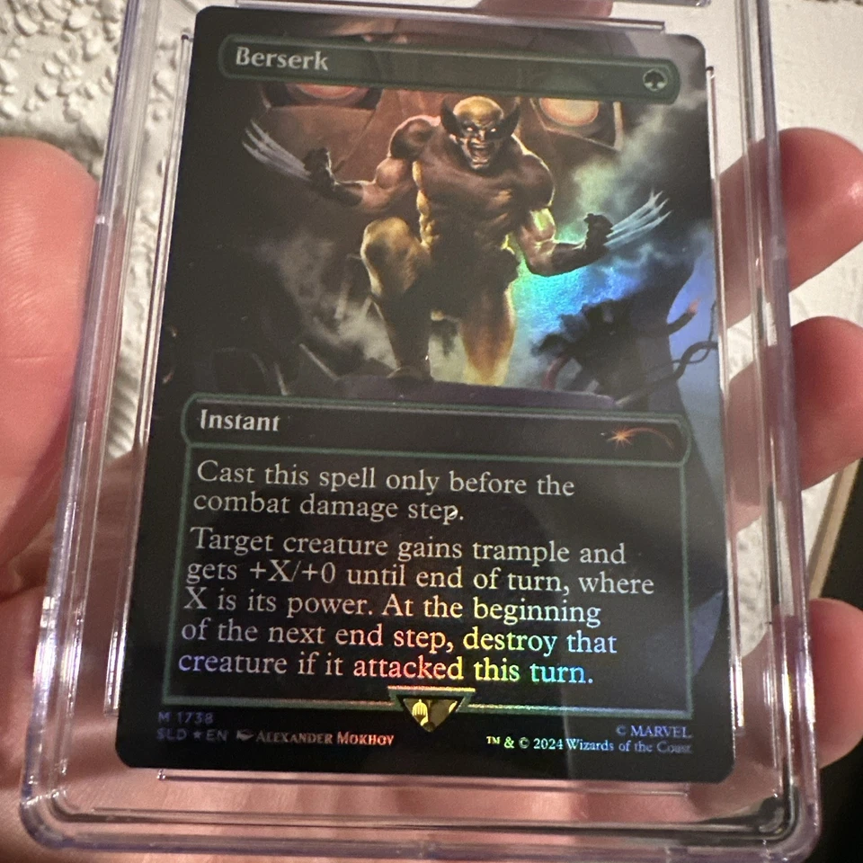 MTG FOIL MARVEL RARE Berserk featuring Wolverine CGC GRADED 10 - Image 2 of 4