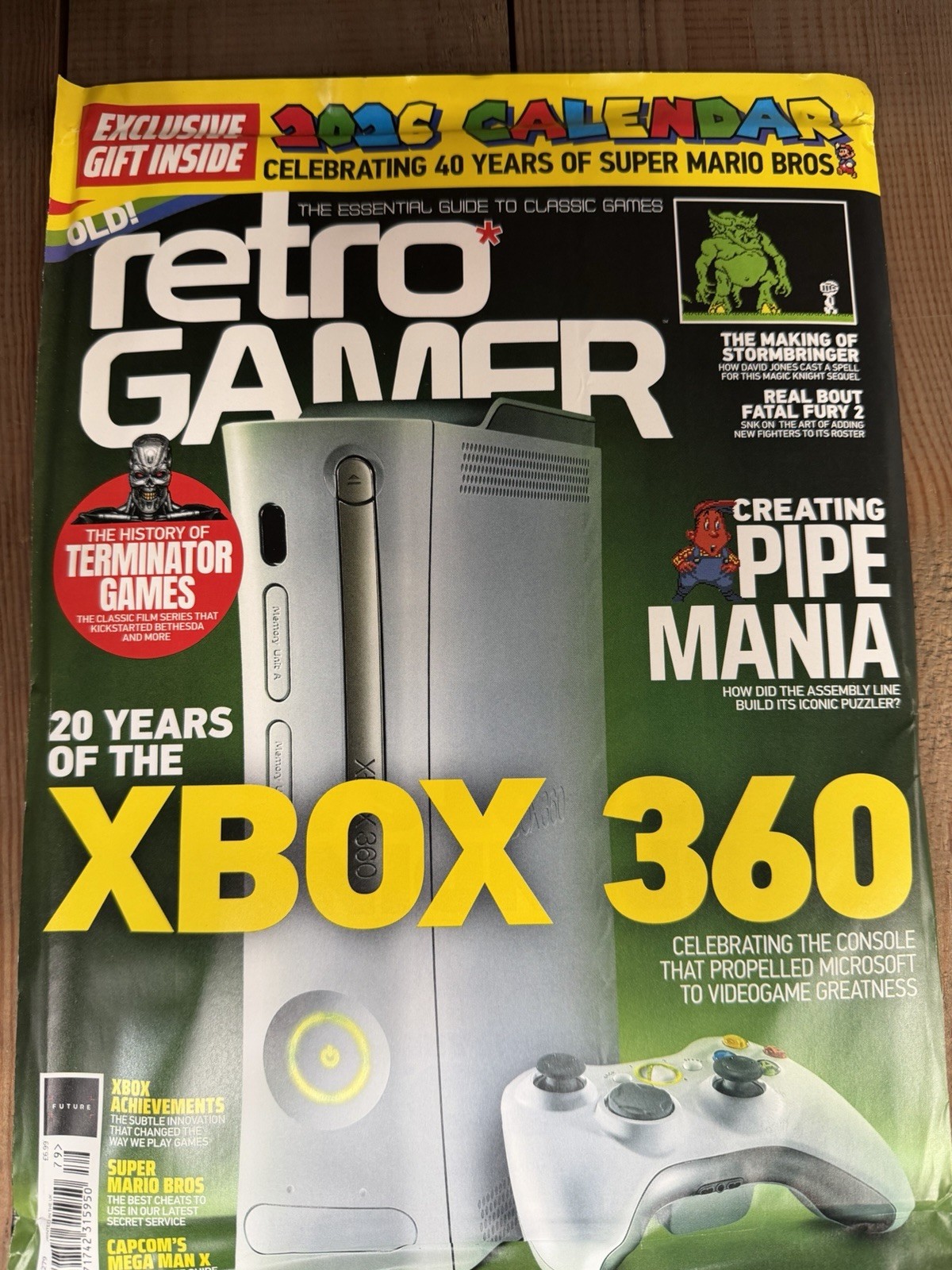 Retro Gamer magazine #279 2025. 20 Years of the XBOX 360 + Super Mario calendar