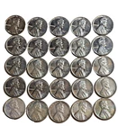 1943 D Higher Grade 1/2 Roll of 25 AU/BU Lincoln Steel Cents Wheat Penny