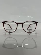 Lightec 30086L RR05 Red Round Thin Acetate Woman’s Eyeglasses 50mm