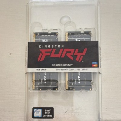 Kingston FURY Impact DDR4 SO-DIMM 16GB (2x8GB) 3200MT/s Intel XMP Certified