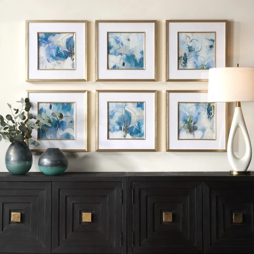 Uttermost 32354 Fresh Start Framed Floral Drawing Print - Set of - Blue - Picture 5 of 5