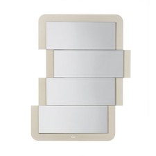 Arti & Mestieri - Specchio Particolare Pixel colore Avorio in ferro, vetro per l