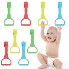 8Pcs Pull Up Rings - Baby Walking Exercises Assistant - Bed  Crib Stand Up R...