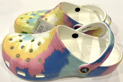 Crocs Classic Tie Dye Graphic Clog Rainbow Bright 205453-94S  display picture 3