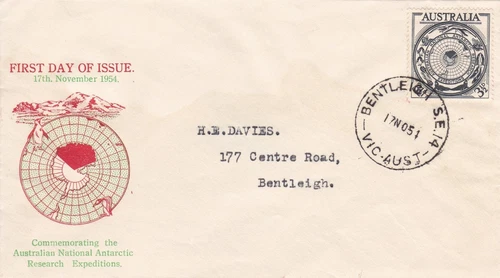 AFD3231) Australia FDC Haslem 1954, Commemorating Australian National Antarctic