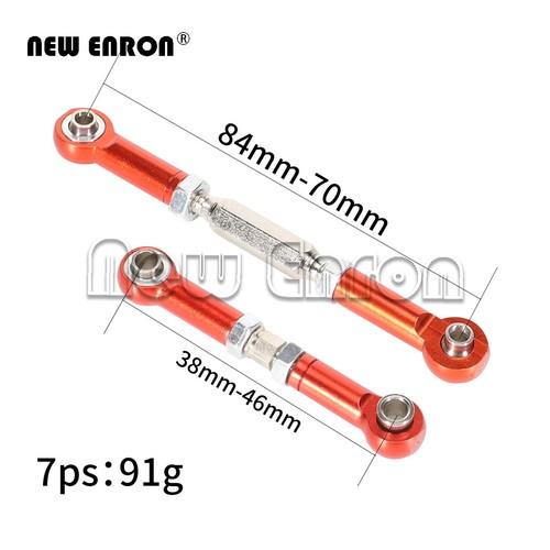 7Pc Turnbuckles Linkage Camber Pull Rod Link Rod Ends for RC 1/10 Traxxas Slash - Picture 5 of 18