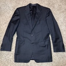 Loro Piana HICKEY FREEMAN Blazer / Jacket TASMANIAN Super 130's - Sz 38 R Black