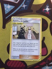 Pokemon Cynthia & Caitlin 189/236 - SM Cosmic Eclipse - Expanded GLC - Excellent