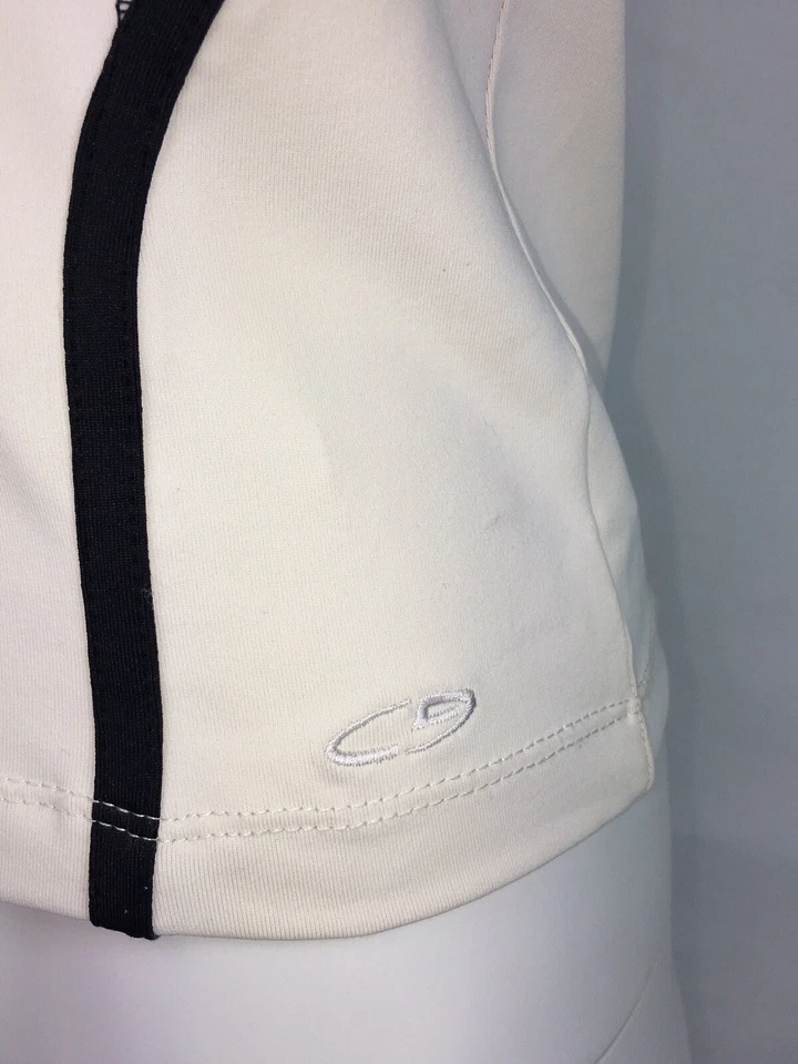 Camisa de entrenamiento Champion para mujer camiseta sin mangas marfil crema elástica ajustada talla pequeña A19 Foto 3 de 4