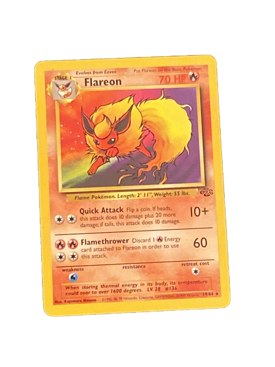 Vintage Pokmon Flareon 1995, 96, 98 19/64 Pokemon Vintage Pokmon Flareon 1995, 96, 98 19/64 Pokemon
