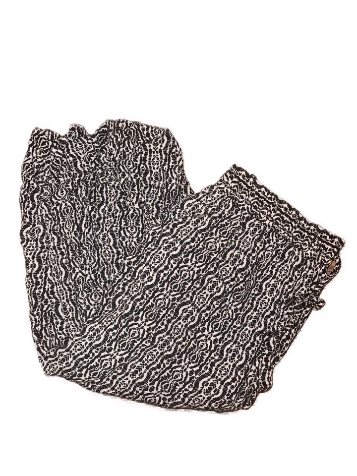 French Laundry XL Crop Ankle pants black/cream crosshatch print.  Two pockets - Изображение 3 из 4