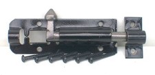 Door Bolt 4” 100mm Tower Steel & Iron Gate Security with 1¼" screws see details