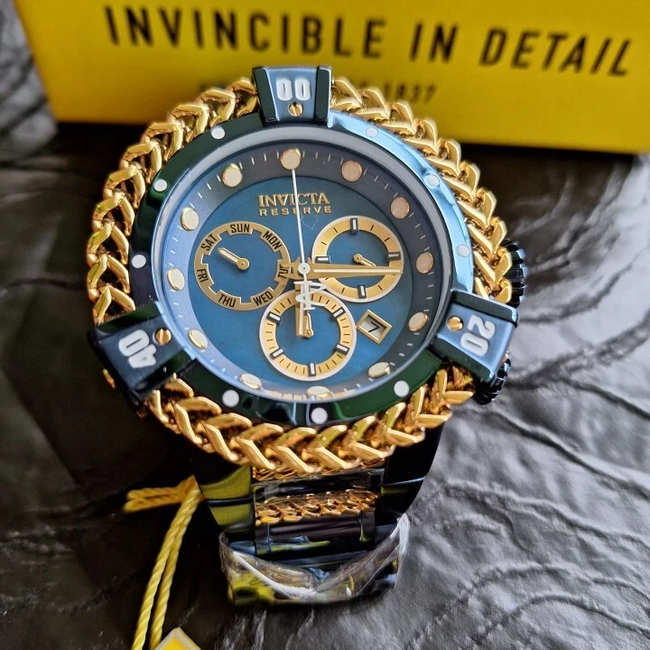 Invicta Reserve Bolt Herc Blue Label MOP Dial Swiss Quartz Men s Steel Watch
