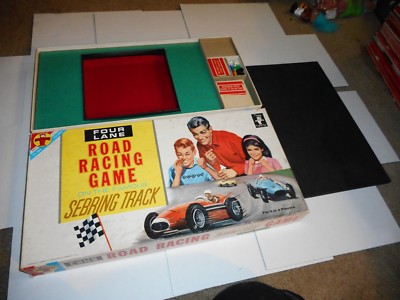 1963 Transogram Four Lane Road Racing Game on the Famous Sebring Track - S11