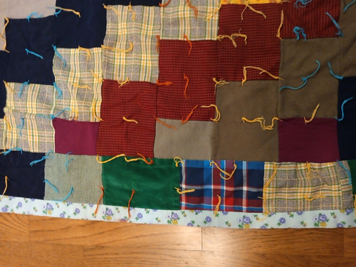 Vintage Decorative Quilt Hand sewn, Nice colors Zigzag Pattern - Picture 9 of 20