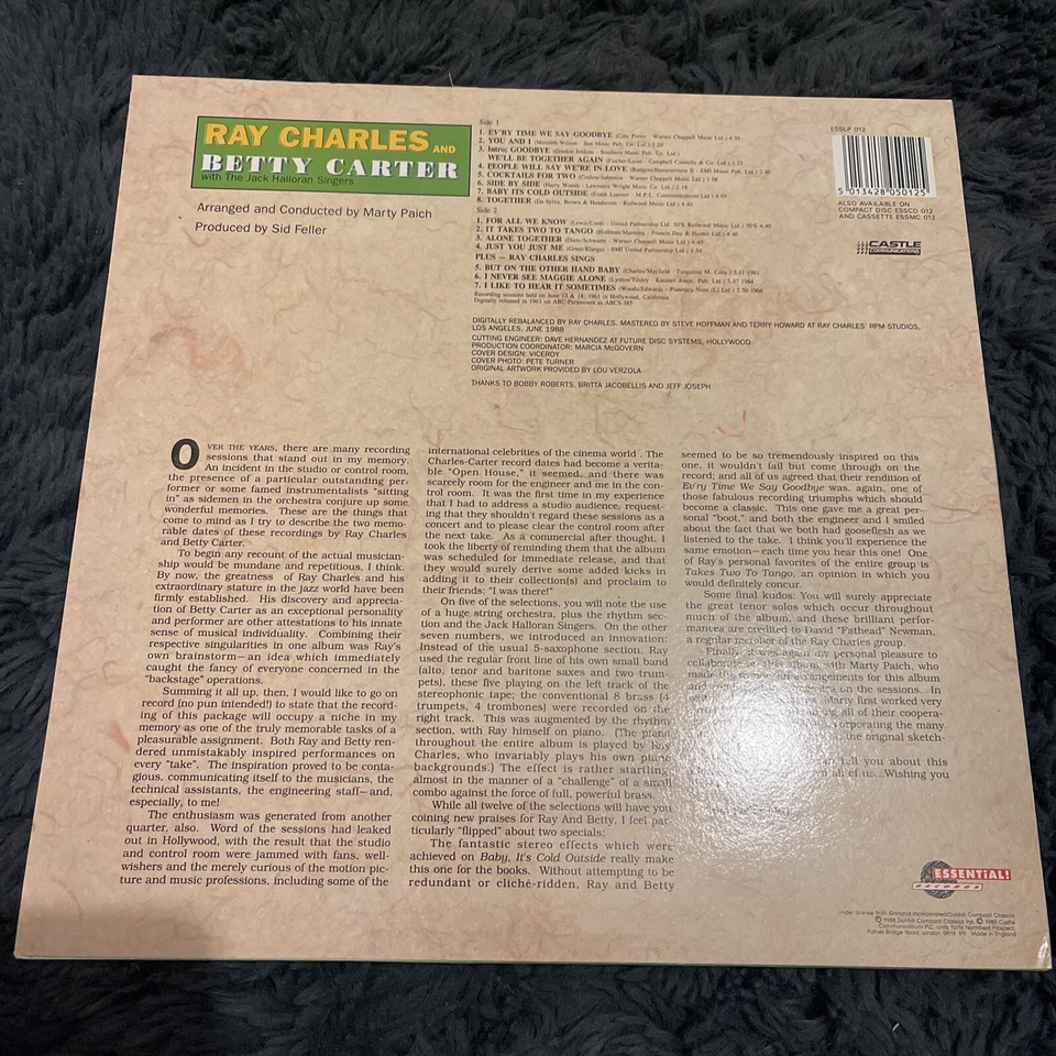 Essential ESSLP 012 Ray Charles And Betty Carter LP - Image 2 of 4