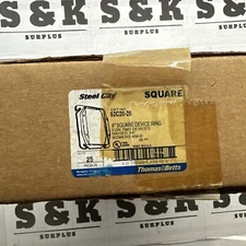 Box of 10 Thomas & Betts 52C20-25 Square Steel City Electrical Outlet Box Cover