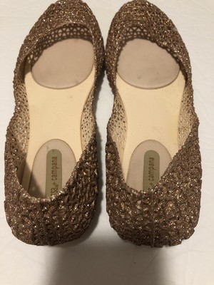 glitter jelly flats