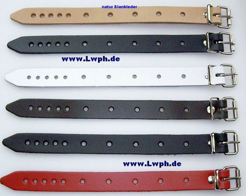 1 Befestigung Lederriemen weiss Leder 2,0 cm x 24,0 cm lang Befestigungsriemen - Bild 2 von 5