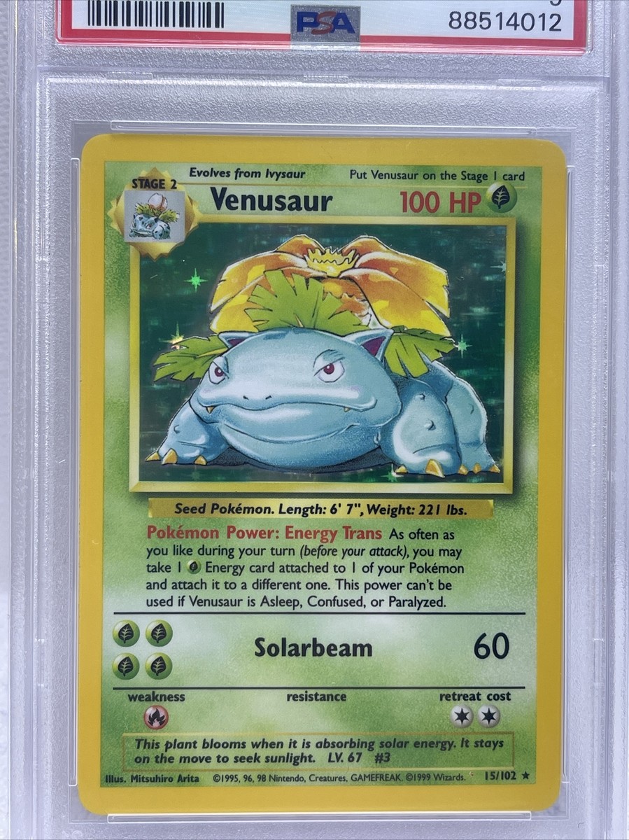1999 POKEMON GAME BASE SET 15/102 VENUSAUR HOLO PSA 9 MINT | eBay