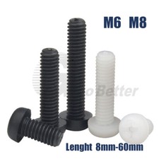 Vite a macchina Phillips nylon bianco/nylon nero testa tonda vite M6 M8