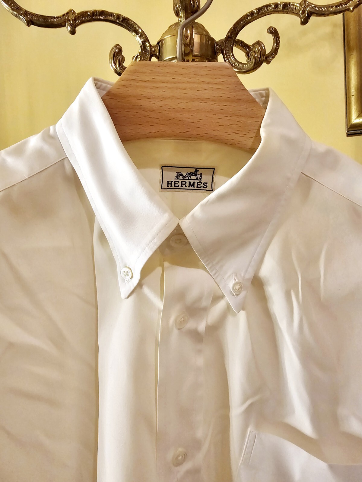 Hermès Fitted Button Down Cotton Long Sleeve Shir… - image 3