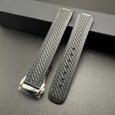 Watch Strap Compatible with Omega Seamaster Aqua Terra Black / White
