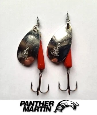 2 X CUCCHIAINO ROTANTE PANTHER MARTIN SIMPLEX 8 GR - TROTA LUCCIO MOLTO RARO