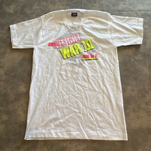 VTG SCREEN STARS BEST T Shirt Men's M* White AMWAY Weight War Fitness Challenge