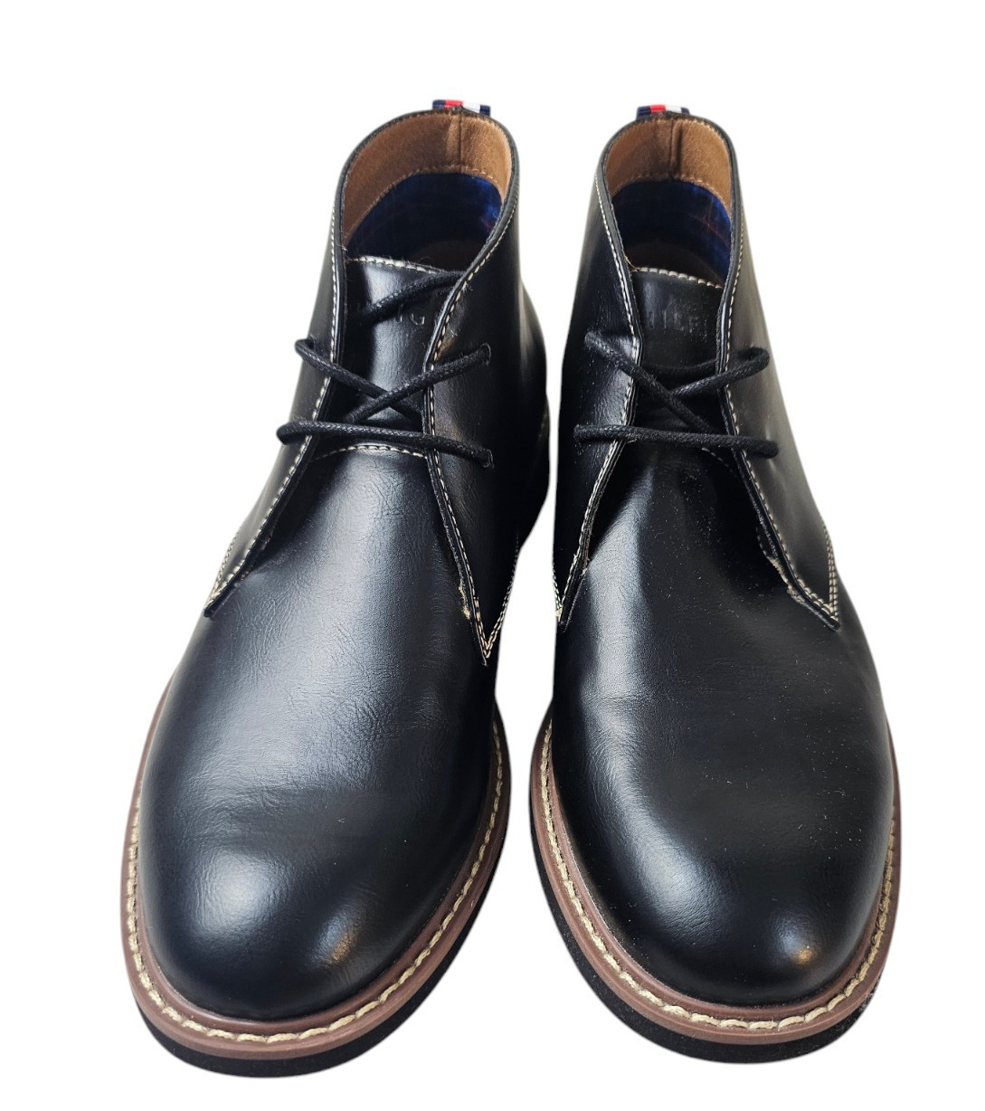 TOMMY HILFIGER Men’s Black Formal Dress Shoes Size 8M Memory Foam Leather Soles thumbnail 2