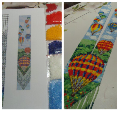 Kit for making a necklace gerdan. Beading Loom Pattern. #C10