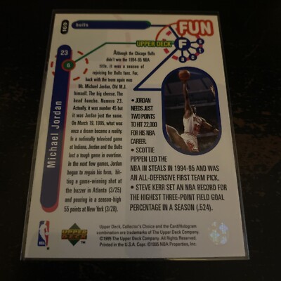 1995-96 Upper Deck Collector's Choice #169 Michael Jordan