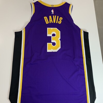 Men Nike Anthony Davis #3 LA Lakers Authentic STITCHED Jersey