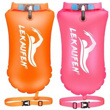 Swim Buoy for Open Water 2 Pack, 20L Swim Safety Float Waterproof Dry Bag for...