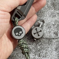 1PC Keychain Parachute Cord Bead Pendant Knife Lanyard EDC Bead Zipper Head